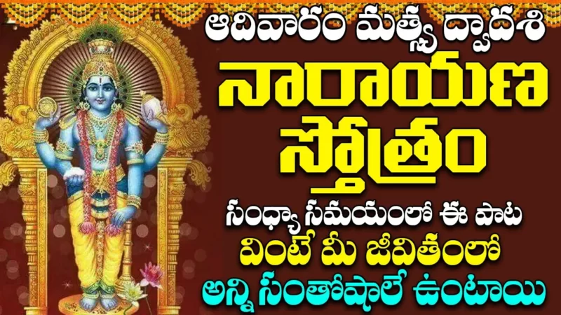 ఆదివారం సాయంత్రం నారాయణ స్తోత్రం వింటే మీరు ఎక్కడుంటే అక్కడ కనకవర్షం కురుస్తుంది Narayana Stotram (2)